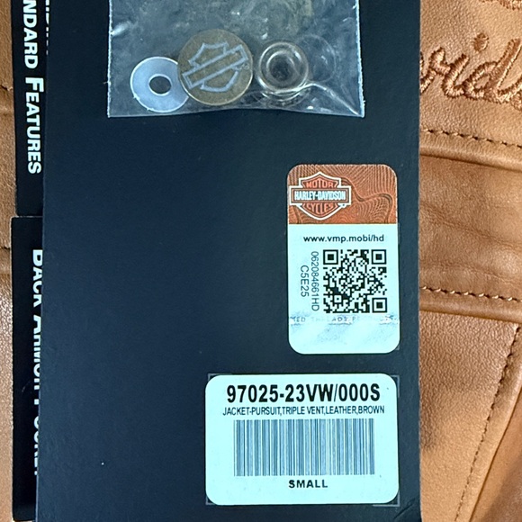 Harley Davidson Pursuit Triple Vent System 100% Leather Jacket Size Small NWT - Picture 15 of 17